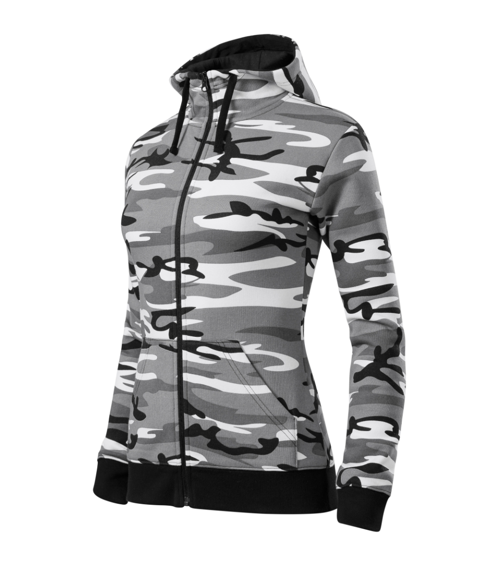 Camo Zipper – Sweatshirt Damen