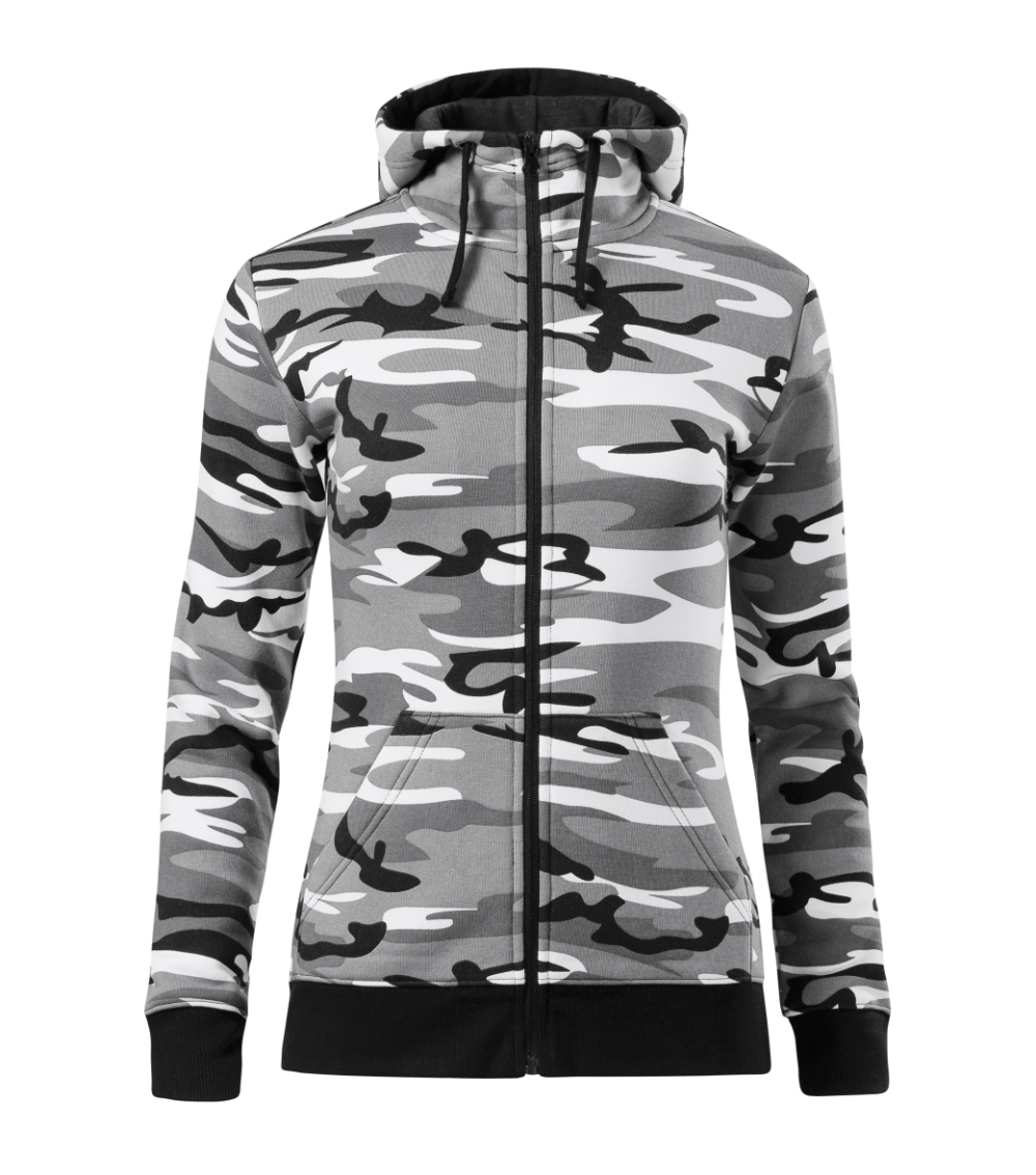 Camo Zipper – Sweatshirt Damen
